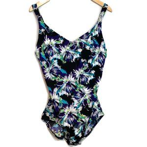 One Piece Flower Speedo Swimsuit